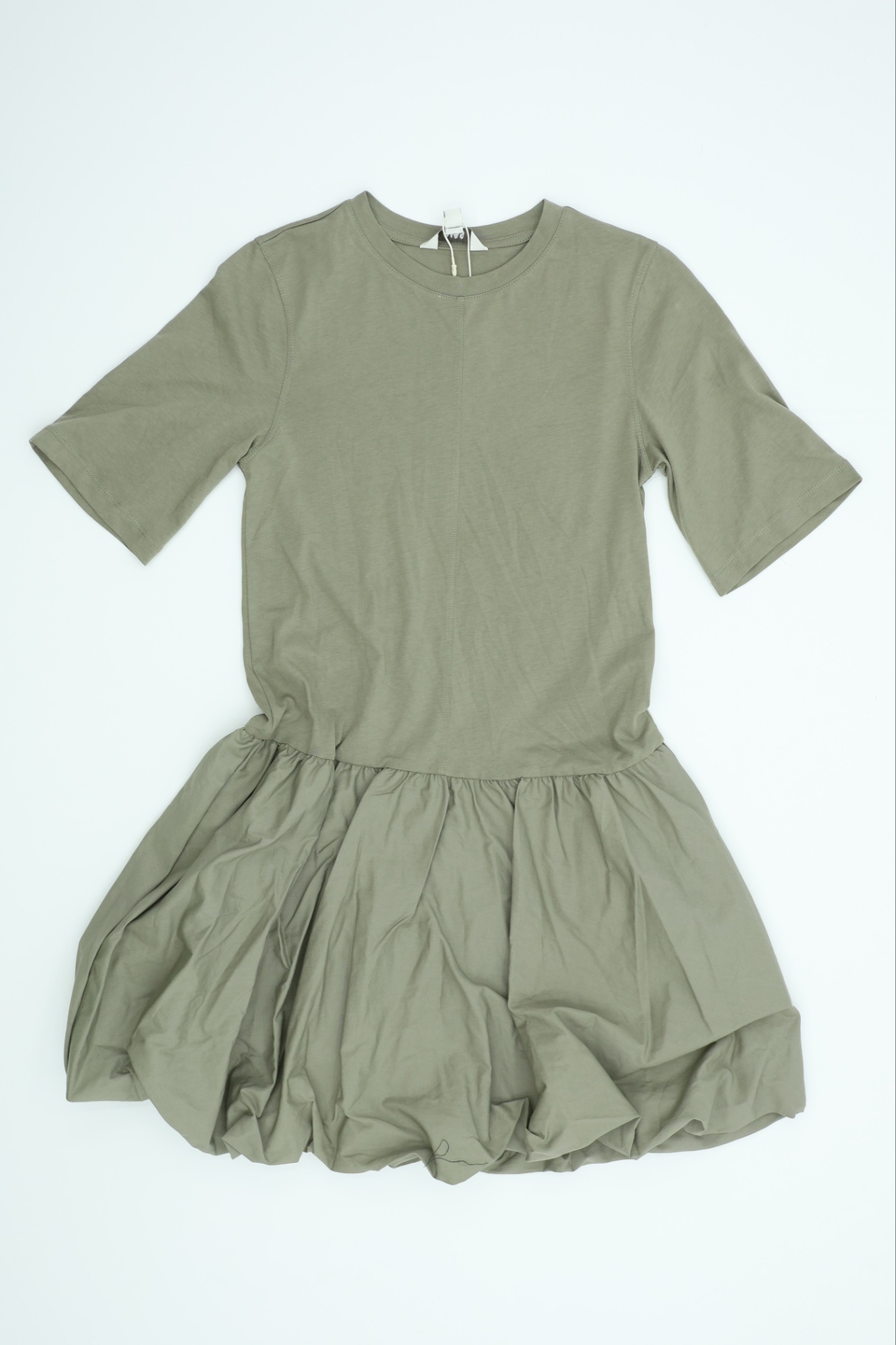 M&S Women’s Dress Size 6/18 Olive Green Lined Crew Neck New
