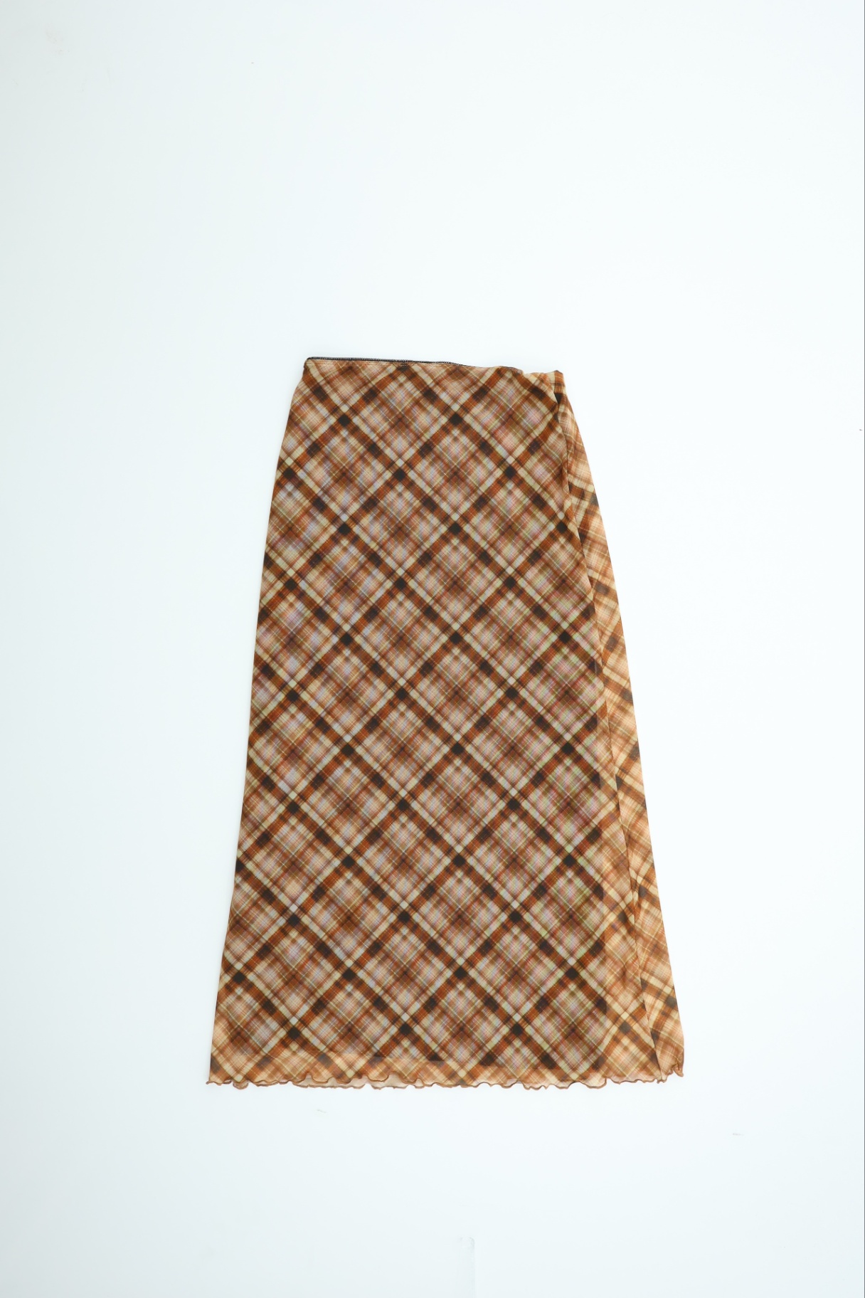 Marks &amp; Spencer Women's Skirt Orange Mix Check New