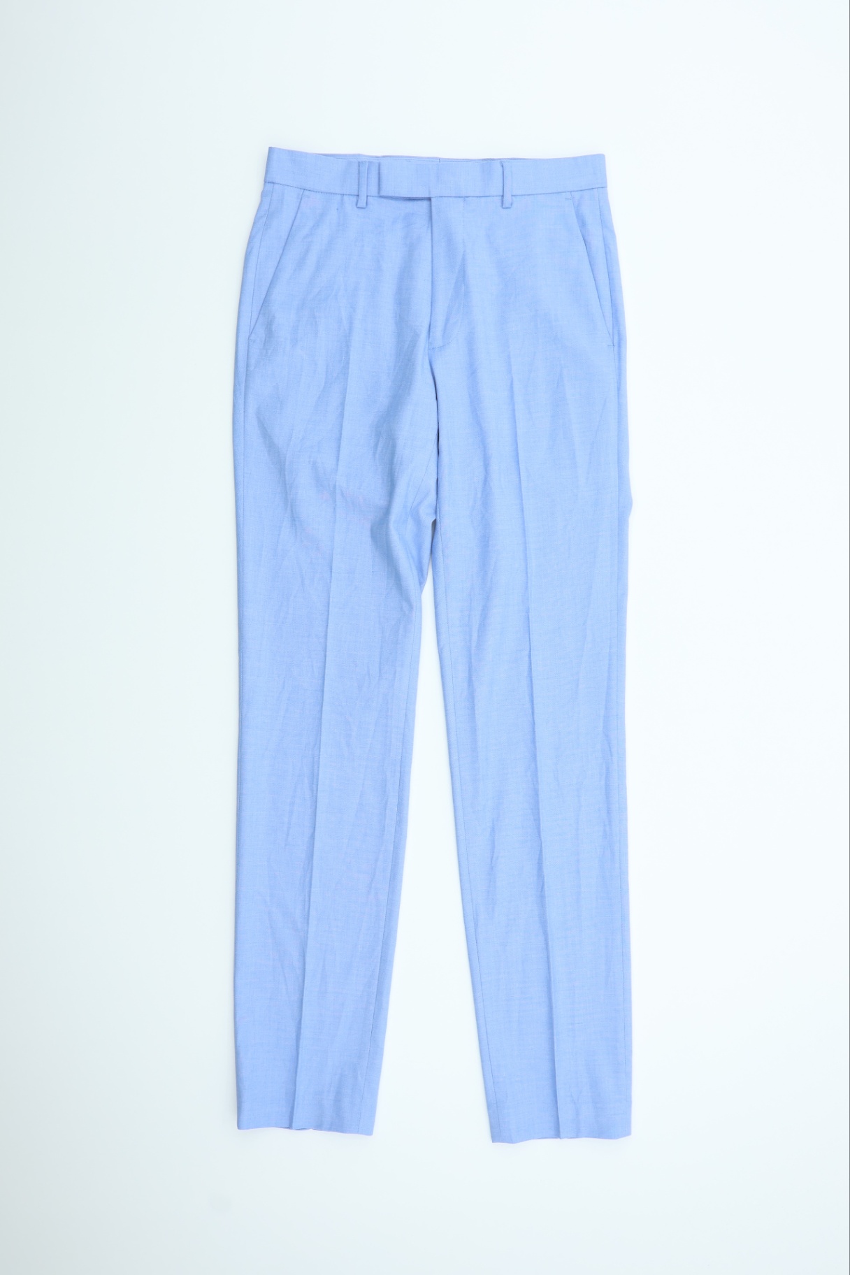 Marks & Spencer Men’s Trousers Sky Blue Pockets Button Slim Fit New